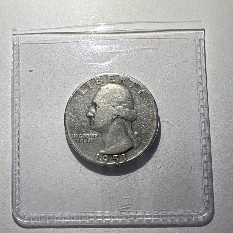 1951 Washington Quarter 25C Silver 0.900