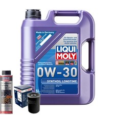 Motoröl 0W30 LIQUI MOLY Synthoil Longtime 5L+BOSCH Ölfilter +Ölschlammspülung