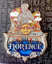 2017 HARD ROCK CAFE FLORENCE 3D CITY ICON SERIES GUITAR PIN