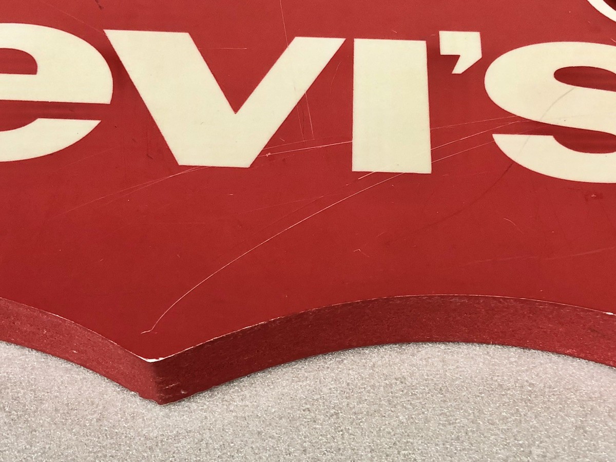 Vtg 90s LEVI'S Red Tab Logo Hanging Advertising Retail Store