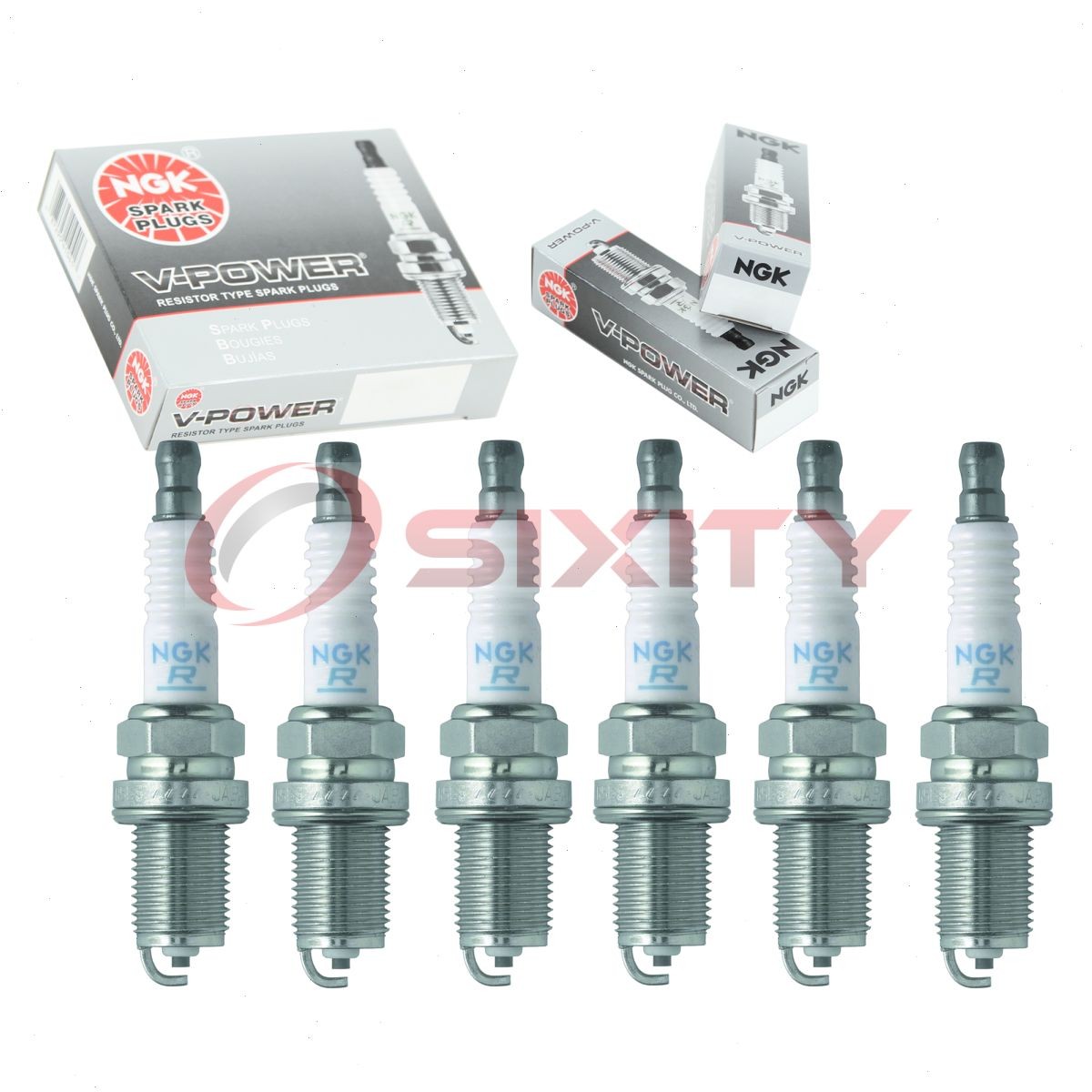 6 pc NGK 3686 FR45 V-Power Spark Plugs for Q16PR-U15 FR8DCY FR3LS6 FR3CLS6 ec