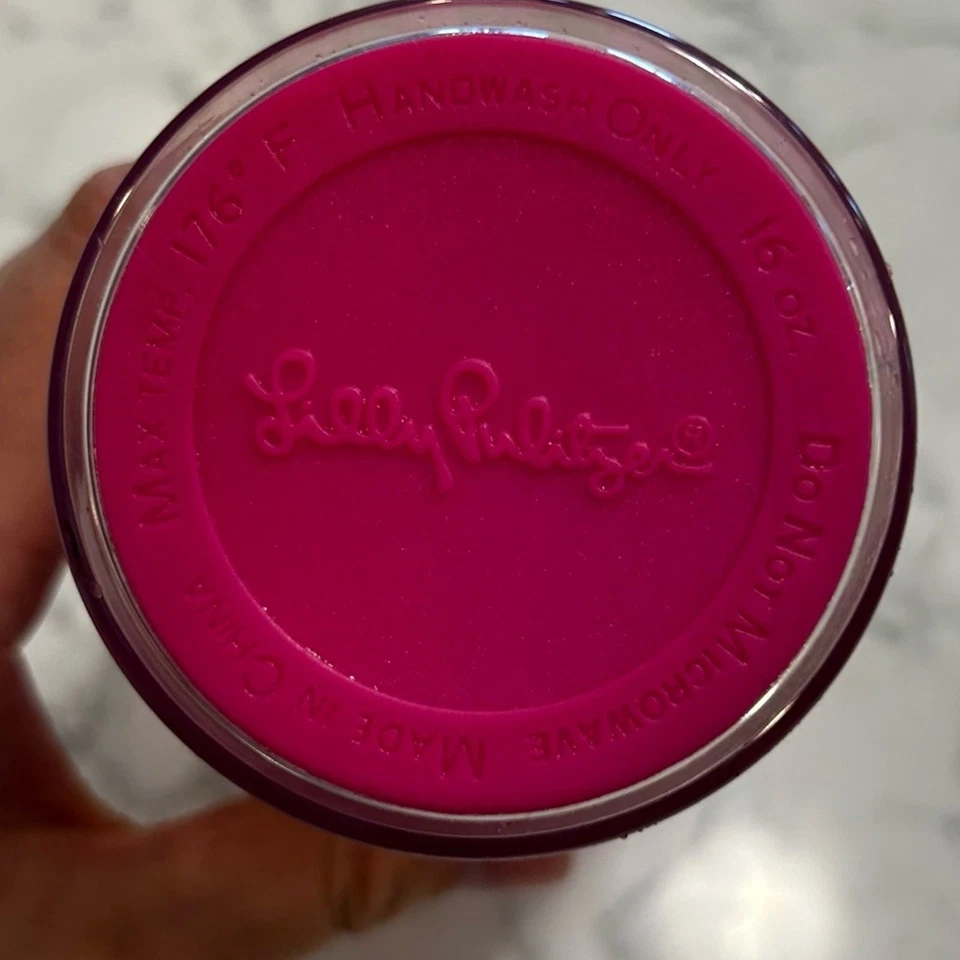 Taza vaso térmico de viaje Lilly Pulitzer 16 oz Gimme alguna pierna oro rosa flamenco Foto 3 de 4