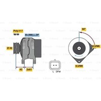 Bosch Generator Lichtmaschine 125A 14V FüR Renault Megane Ii Coupé-Cabriolet