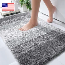Bathroom Rugs Mat 30X20, Extra Soft Absorbent Microfiber Bath Rugs, Rubber Backi