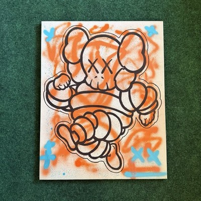 FREE SHIPPING   - 1 Of 1 -  KAWS Painted Canvas - 28  x 22  - ***NOT PRINTED***