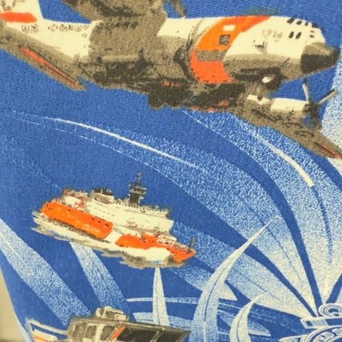 Camisa M de la Guardia Costera Hawaiana de los Estados Unidos Barcos Barco Avión Hibisco - Imagen 11 de 12