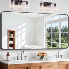 Large Wall Mounted Mirrors for Over Sink Bedroom Living Room Horizontal Or 