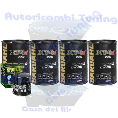 Bardahl XT4S 10W50 Ölwechselkit + Filter Für Ducati 696 Monster 2009-2014