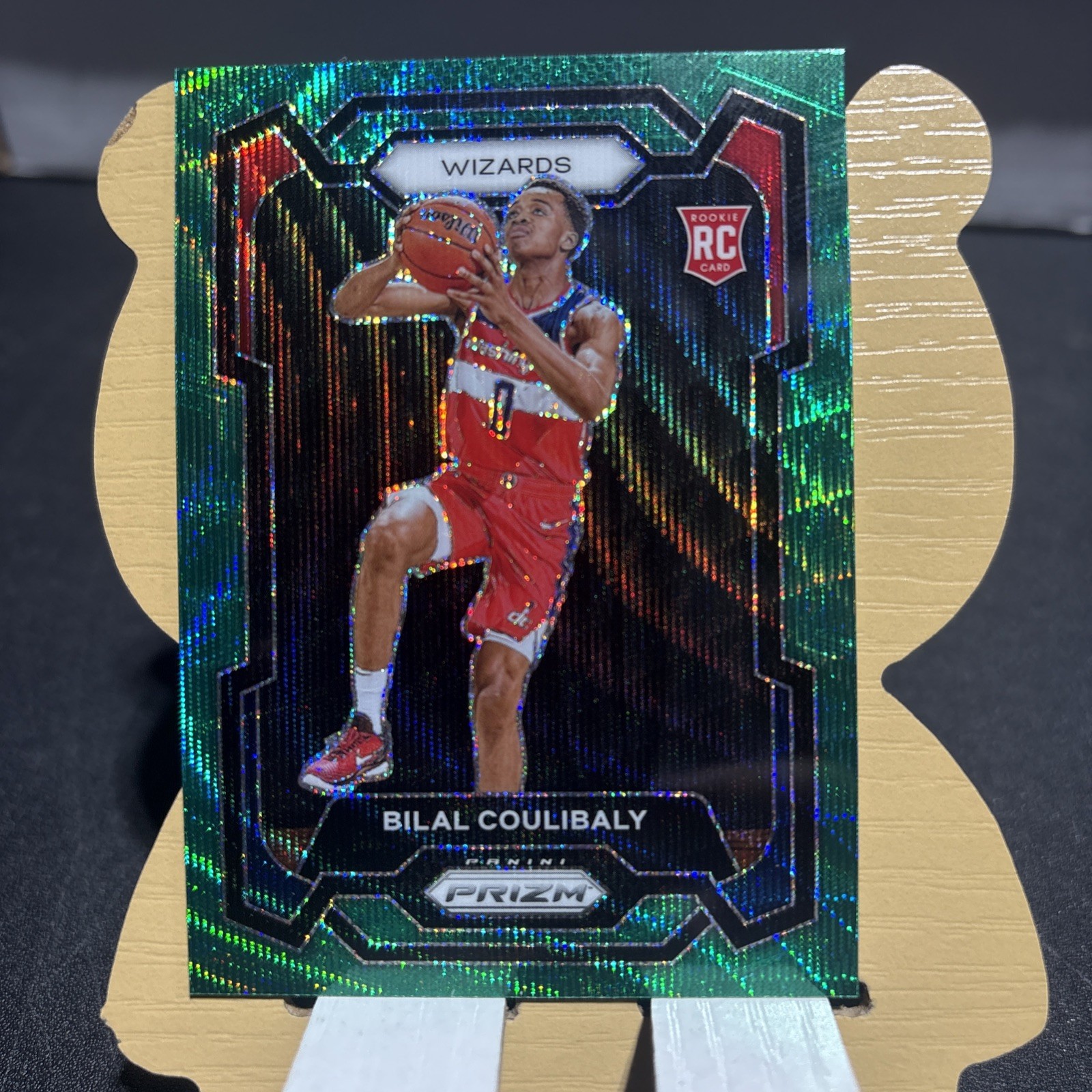 2023-24 Panini Prizm - Bilal Coulibaly #153 Green Wave Prizm (RC)