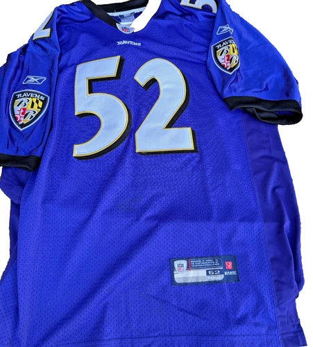 Ray Lewis Autographed Baltimore Ravens Purple Jersey-Reebok Onfield-NFL Players