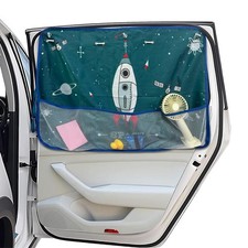 Car Window Shade for Baby, 19.5" 26.8" Cartoon Pattern Auto Window Curtain Bl...