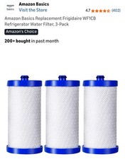 Amazon Basics Replacement Frigidaire WF1CB Refrigerator Water Filter, 3-Pack