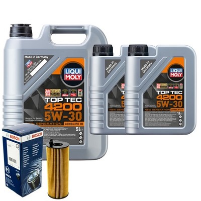 Motoröl 5W30 LIQUI MOLY Top Tec 4200 7L+BOSCH Ölfilter