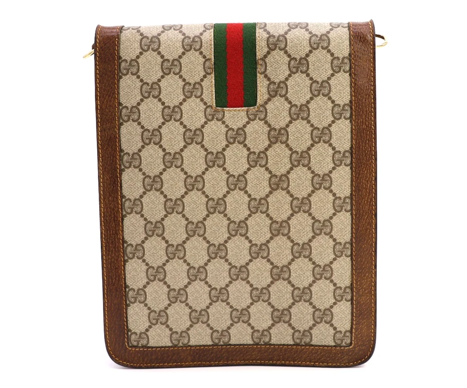 Gucci Crossbody Shoulder Bag Purse GG Supreme Sherry Vintage Brown Authentic - Image 4 of 4