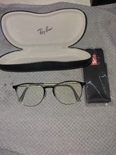 Ray-Ban RB6375 2890 Aviator Eyeglasses Full Rim Gold Metal 53 18 145 w/ Case