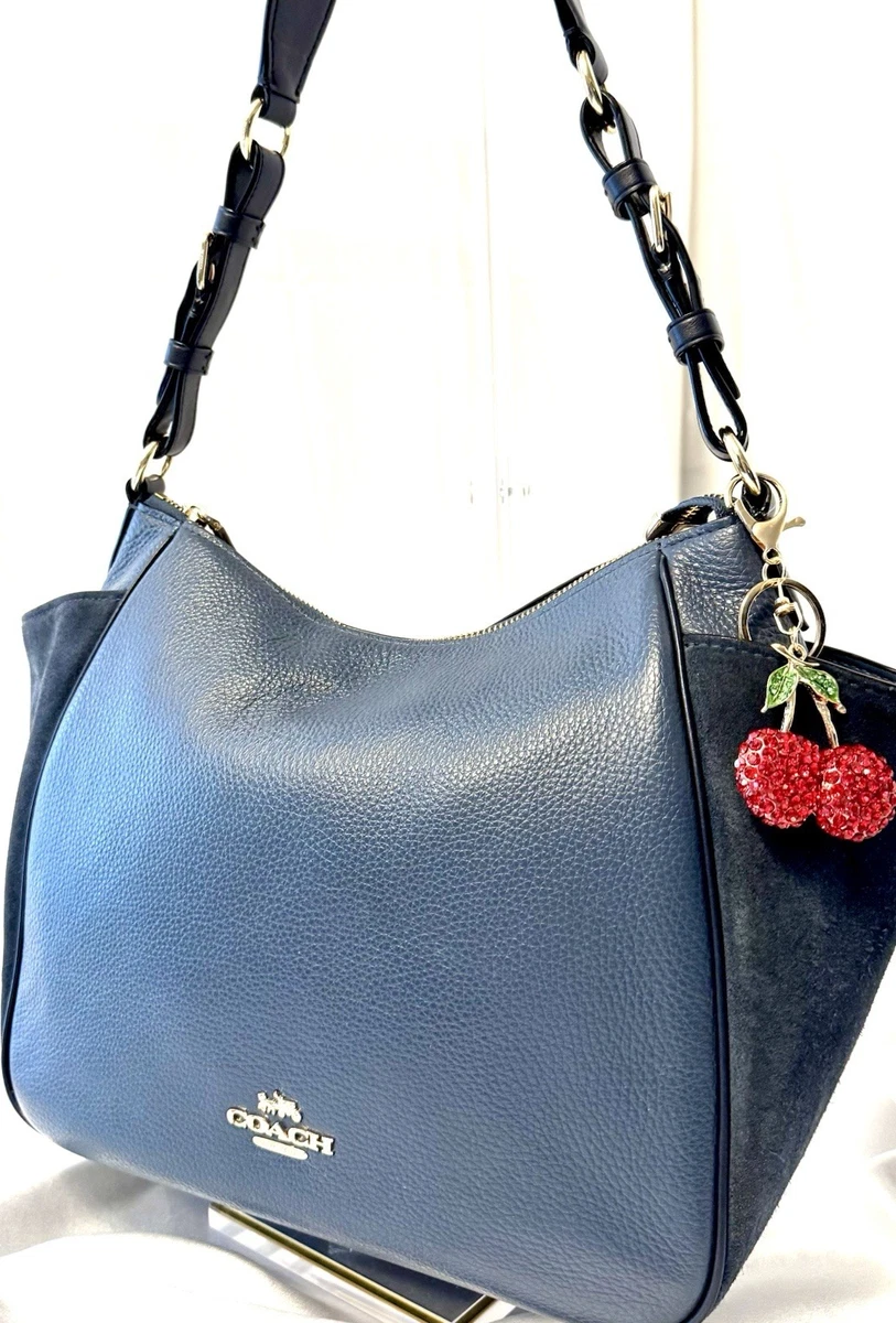 バッグ Coach Chelsea Hobo Blue Nubuck Shoulder Coach Chelsea Hobo Handbags & Bags Suede Exterior for Women for