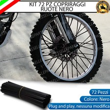 KIT COPRIRAGGI RUOTE MOTO NERO 72 PZ IN ABS PER TRIUMPH THRUXTON 1200 (2020) TFC