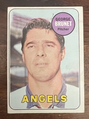 1969 Topps Baseball Card #645 George Brunet California Angels