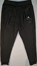 Adidas AK4962 Girls' XS 6-6X 3-Stripe Cuffed Jogger, w/Black Melange