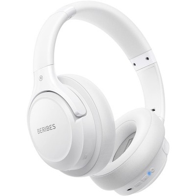 BERIBES Bluetooth Headphones over Ear, 65H Playtime and 6 EQ White