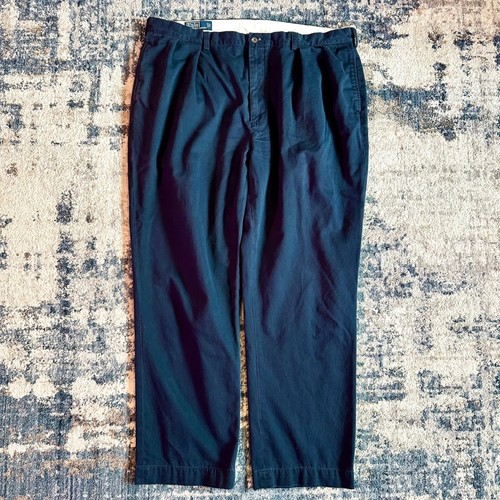 Polo Ralph Lauren Andrew Hose Plissee Chino Anzughose Herren dunkelblau 42x32