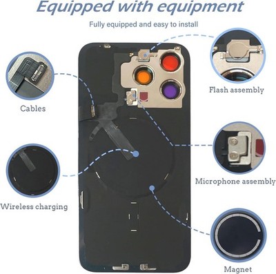 OEM Back Glass For iPhone 17, 16, 15, 14 Series with Magnet or NFC ** Unibody **