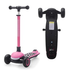 Image of Kids Scooter for Ages 3-10 – One-Click Folding with 4-Level Height Adjustable Ha