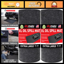 2-Pack XL Oil Spill Mat 36"x59" - Absorbent, Reusable, Waterproof, Durable Floor