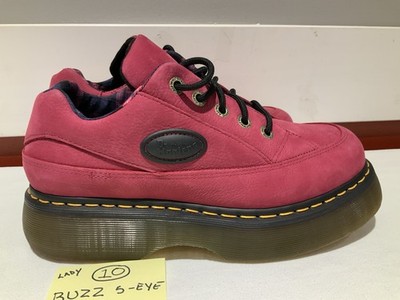Dr. Martens Buzz 5-Eye Milled Nubuck Fuchsia Pink Leather Suede 42671650 Women's