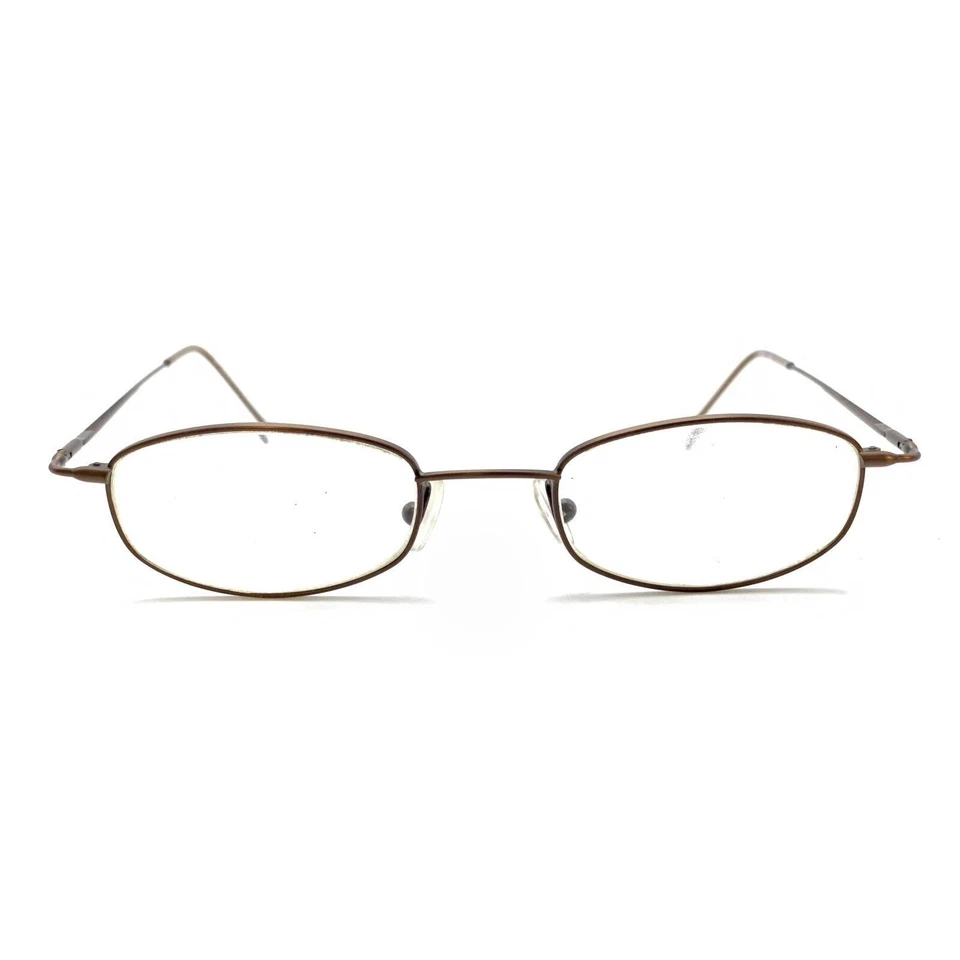 Monturas de gafas Geoffrey Beene GB1218 marrón delgado rectangular 47-20 143 hombres mujeres Foto 2 de 4