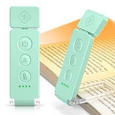 12 LED Rechargeable Book Light, Clip-on Reading Light with 5 Colors 5 Brigh...