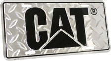 Cat Aluminum Diamond Plate License Plate Tag Caterpillar Very Unique