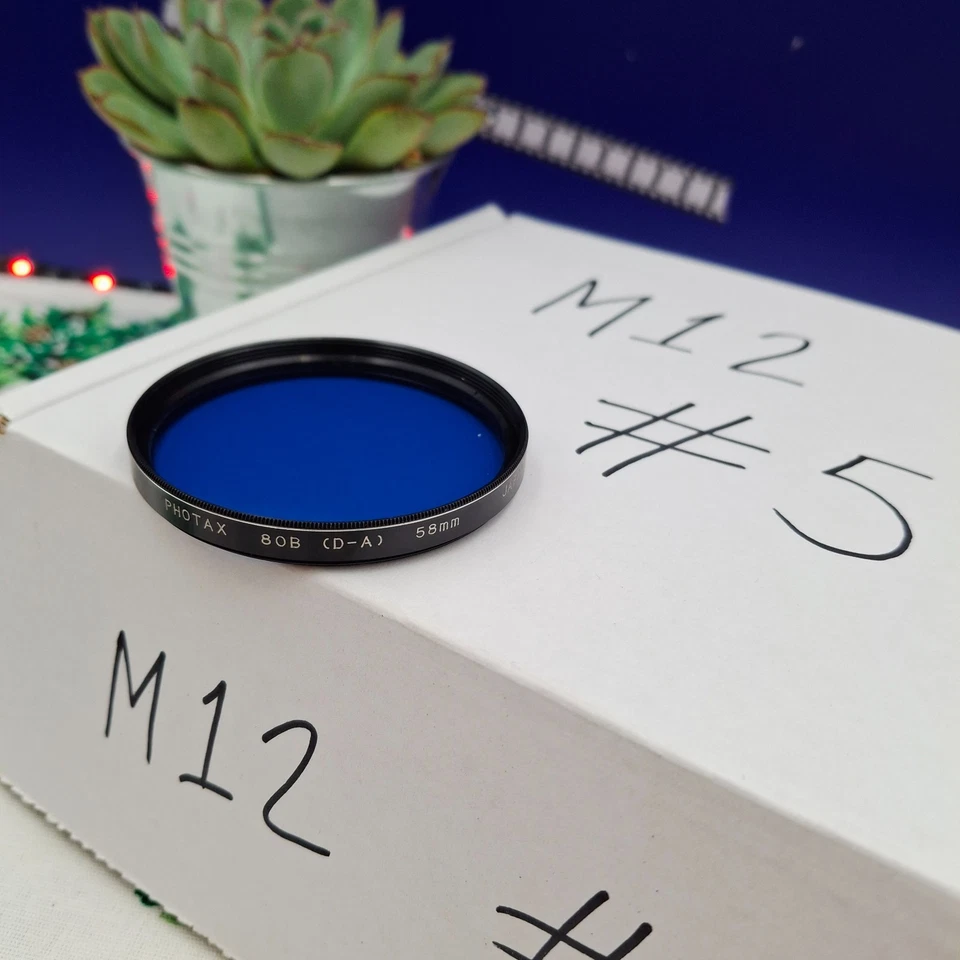 Photax 80B (D-A) 58mm Blue Screw In Filter. Clear Optics VGC. (refB.N) - Image 2 of 3
