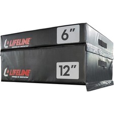 Lifeline USA Stacking Foam Plyometric Box - Black