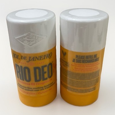 2x Sol de Janeiro Rio Deo Aluminum-Free Refillable Deodorant Cheirosa '62 2 oz