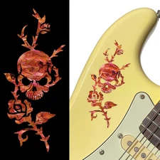 Abalone Red Electric Guitar Body Inlay Sticker Decals