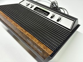 Atari 2600 Sears Tele-Games Console Recapped Tested Working w/joystick & 2 Games