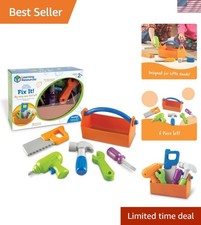 Imaginative 6-Piece Tool Set for Kids, Safe Toddler Pretend Play Toys, Ages 2 