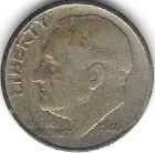 1946-D,  Roosevelt Dime, Silver, circulated (U.S. Coin, Money Collectible)