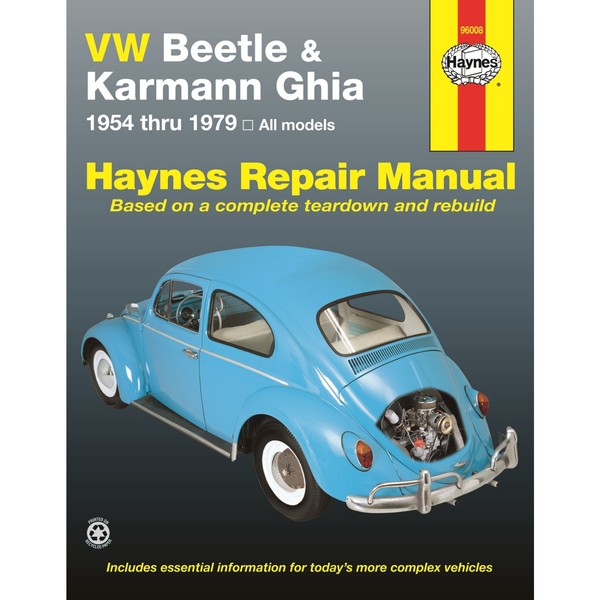 VW Beetle Karmann Ghia 1954-1979 Oldtimer USA US Workshop Manual Haynes-image