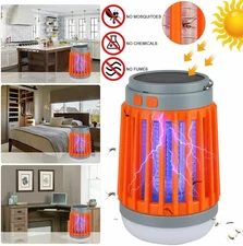 2-Pack Orange Solar Mosquito Killer - For Garden, Patio & Yard Bug Elimination