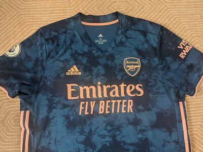 Arsenal XL Authentic Third Shirt #24 Nelson 20/21 2020/21 Blue Tie