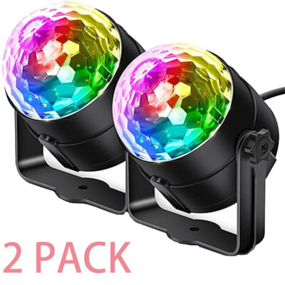 2 pcs Disco Ball Party Light Strobe Light LED Stage Moving Head Spotlight Beam