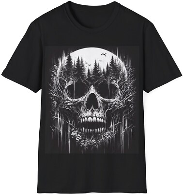 Skull T-shirt Skull Graphic Tee Skull Skeleton Shirt Skull Art Tee, Gift Idea