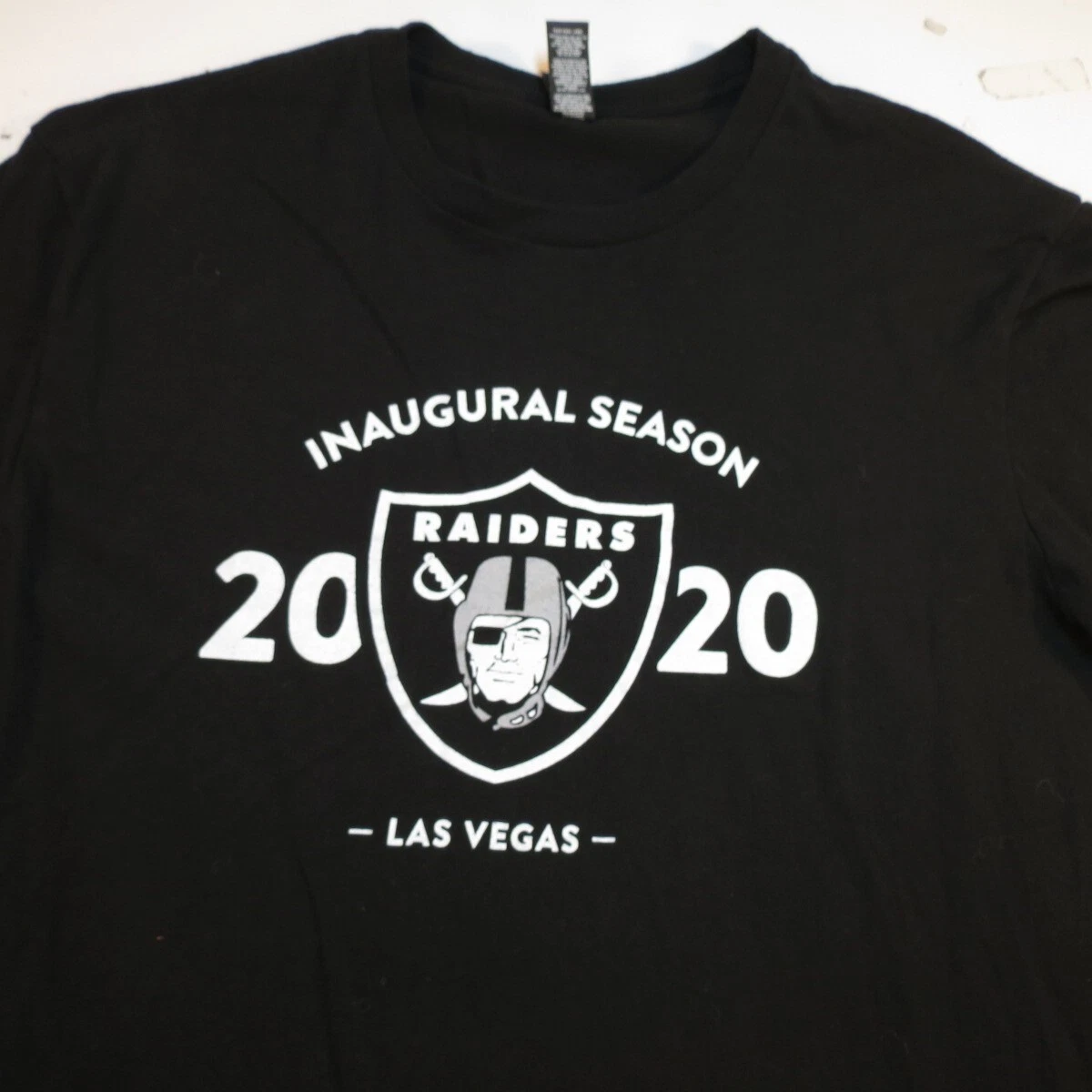 LAS VEGAS RAIDERS NFL FOOTBALL INAUGURAL SEASON 2020 T SHIRT L