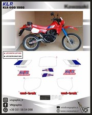 KLR 600 1984 al 1987 ADESIVI ADHESIVES GRAFICHE STICKERS DECALS