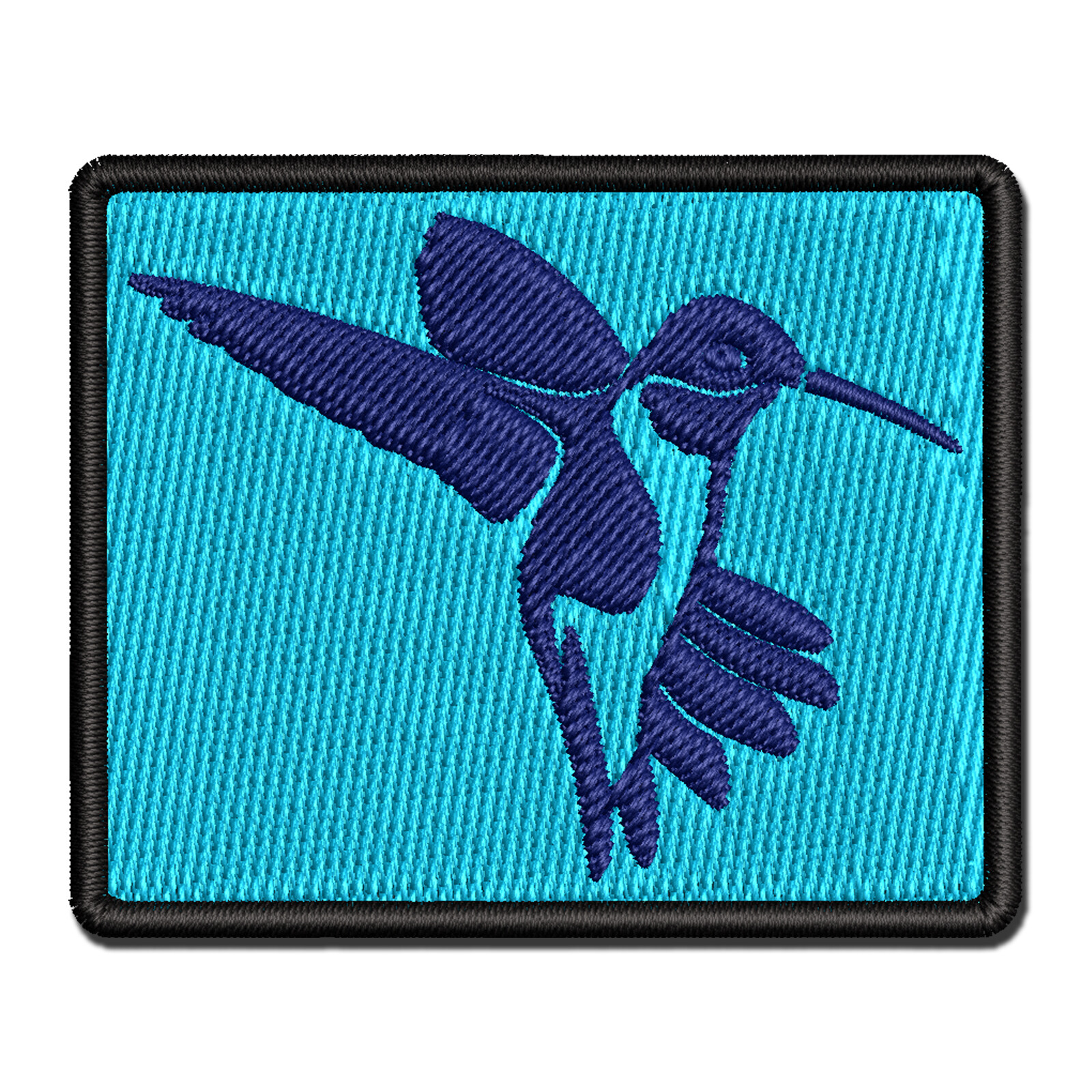 Fluttering Hummingbird Multi-Color Embroidered Iron-On Patch Applique