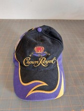 Vintage USA Made Purple & Black Crown Royal IROC Series Hat