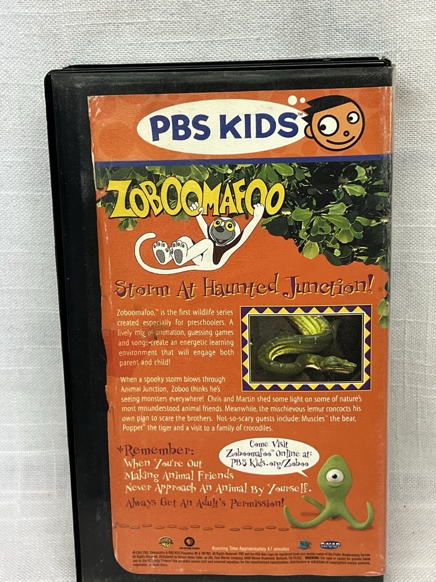 Zoboomafoo - Zoboos Scary Tails VHS, 2001, Hard Box PBS Kids RARE