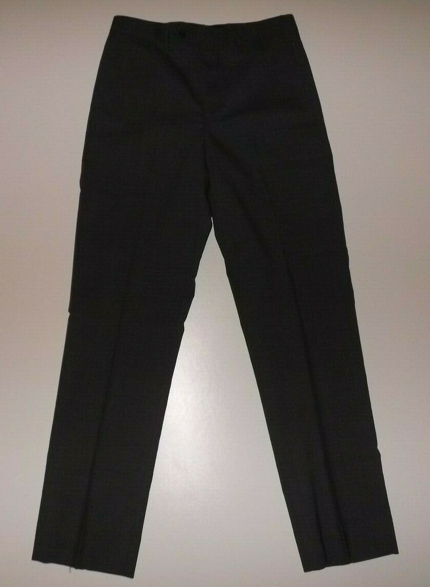 JB Britches Charcoal Gray Check Straight Leg Pants 32 W x 29 L NEW Mens 